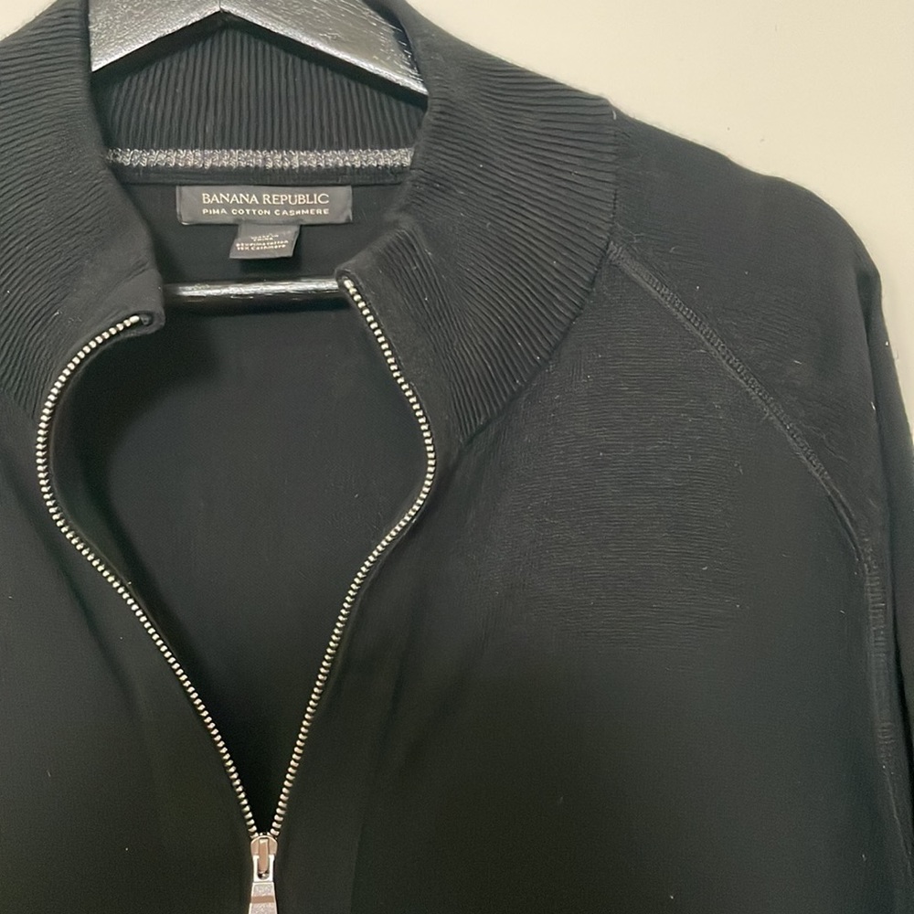 Banana Republic Pima Cotton/Cashmere Zip Sweater